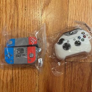 Gamer AirPods Cases 2-Pack – Nintendo Switch Red & Xbox Controller Case
